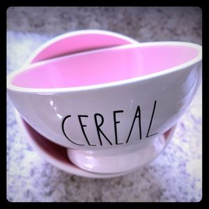 rae dunn pink cereal bowls set of 2